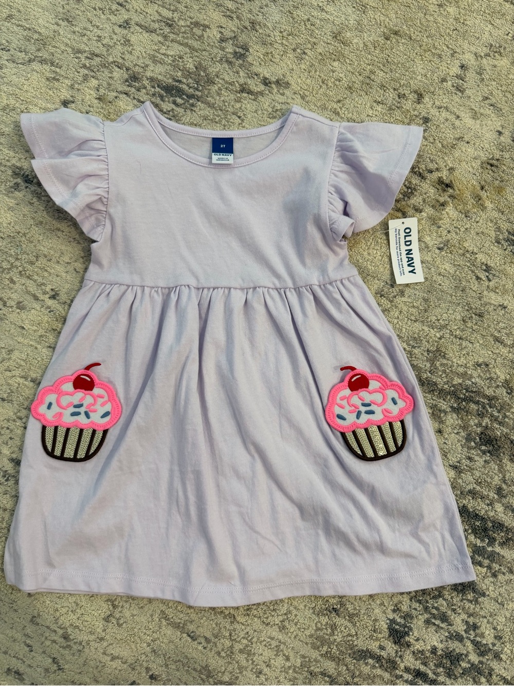 Old Navy Light Purple Flutter Sleeve Cupcake Pocket Dress